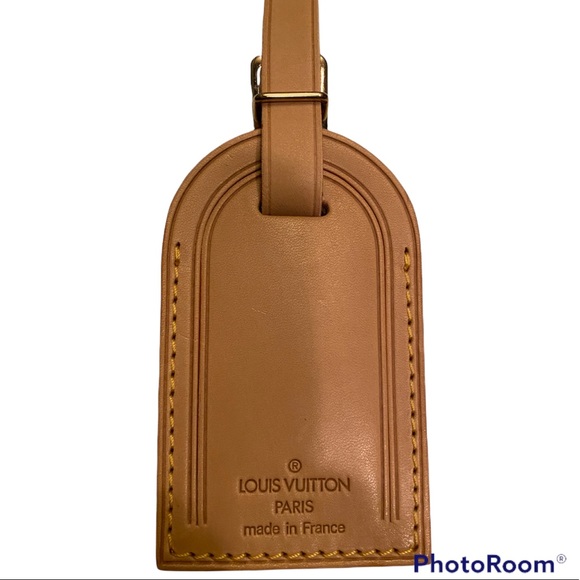 AUTH LOUIS VUITTON REPLACEMENT VACHETTA ID TAG ADDRESS BAG LUGGAGE TAG ACCESSORY - Picture 8 of 13